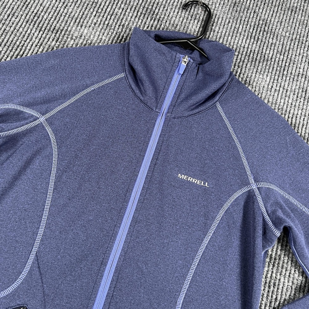 Merrell Jacket Womens Small Blue SelectWick Full Zip‎ Lightweight Performance